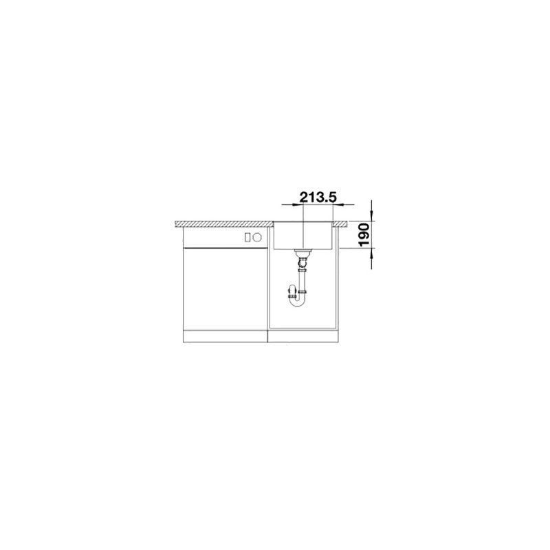 BLANCO SUBLINE 400-F SILGRANIT® INFINO - ANTRACIT Antrasitt, Planinstallasjon