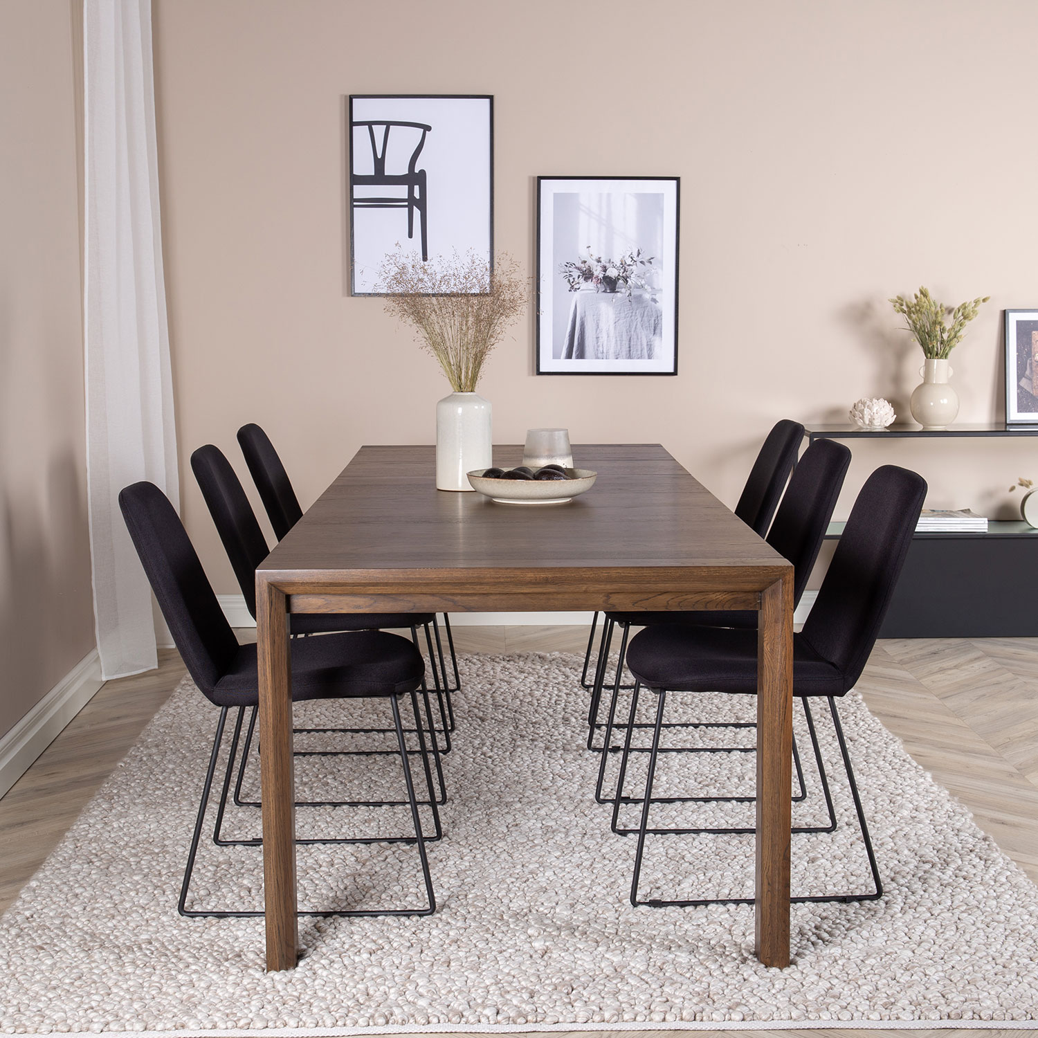 Spisegruppe Venture Home Slider med 6 Muce Stoler