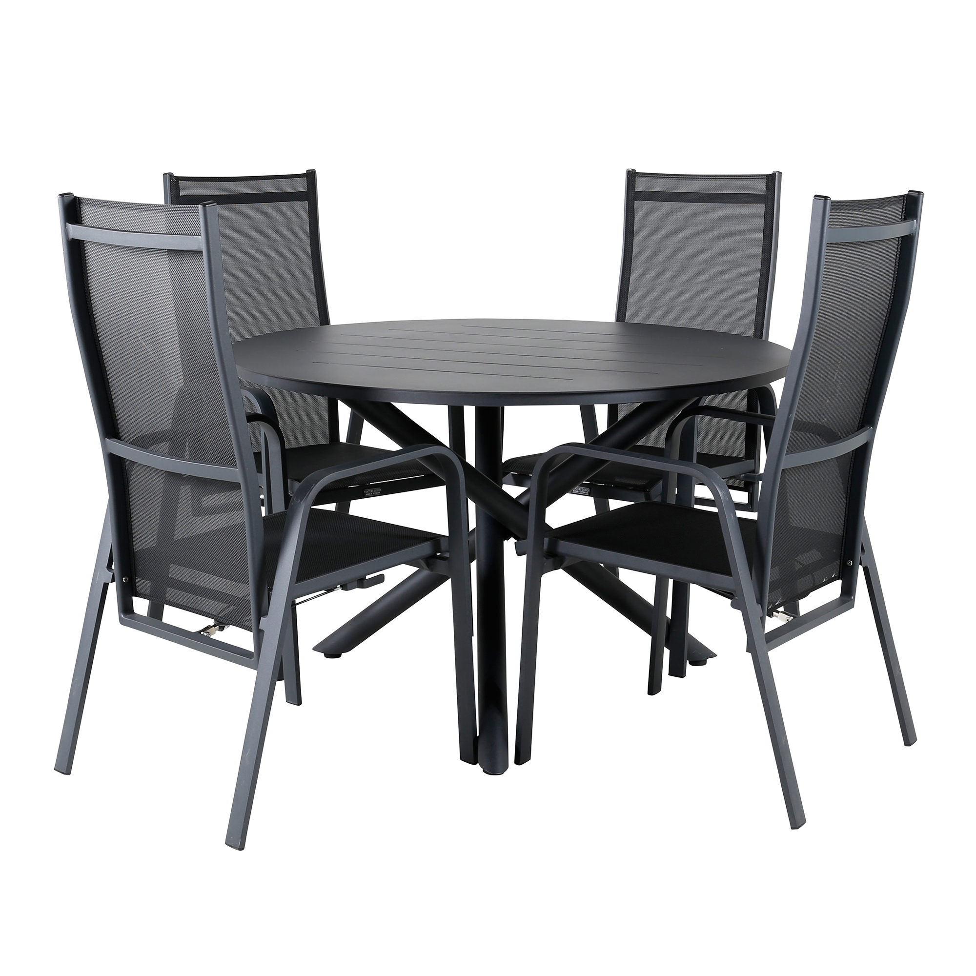 Spisegruppe Venture Home Ande med 4 Cubb Recliner Spisestoler