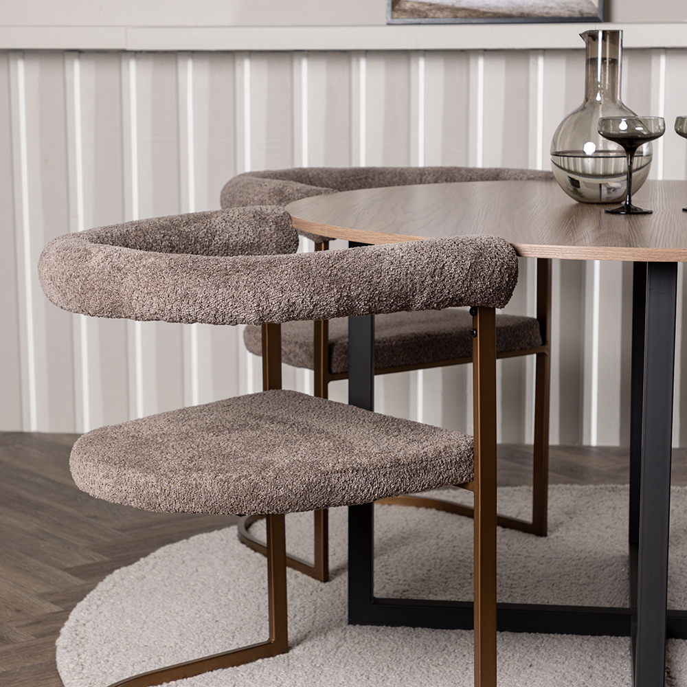 Spisegruppe Venture Home Durango Ø120 cm med 4 stk Morning Stoler