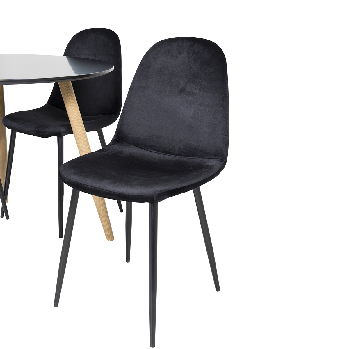 Spisegruppe Venture Home Polar Ø100 cm med 4st Plaza Spisestoler