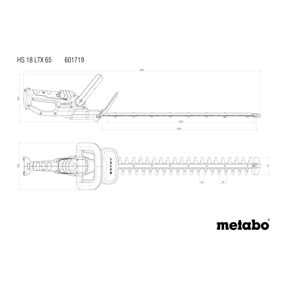 Hekksaks Metabo HS 18 LTX 65 Uten Batteri