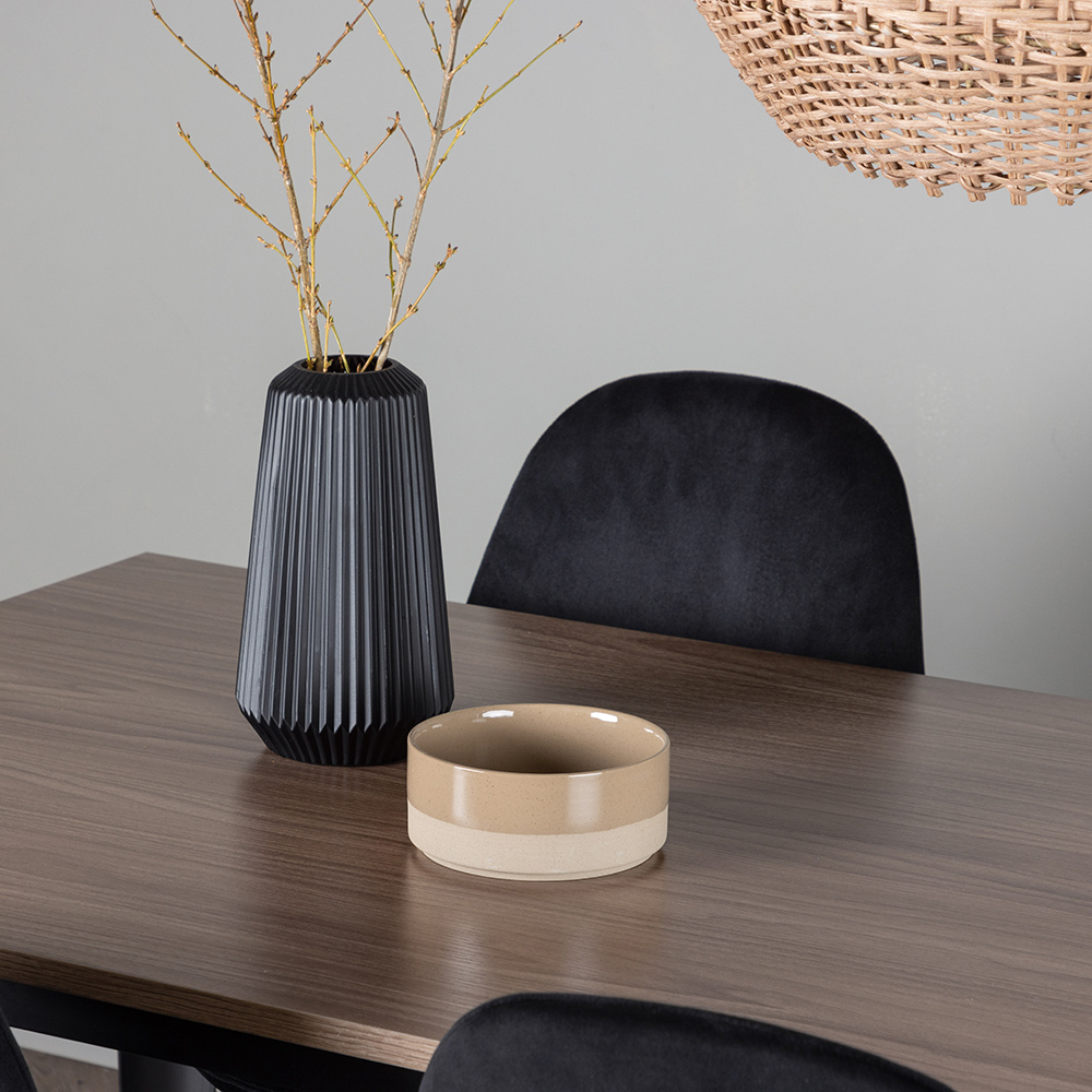 Spisegruppe Venture Home Tempe 140 cm med 4 Polar Stoler Fløyel