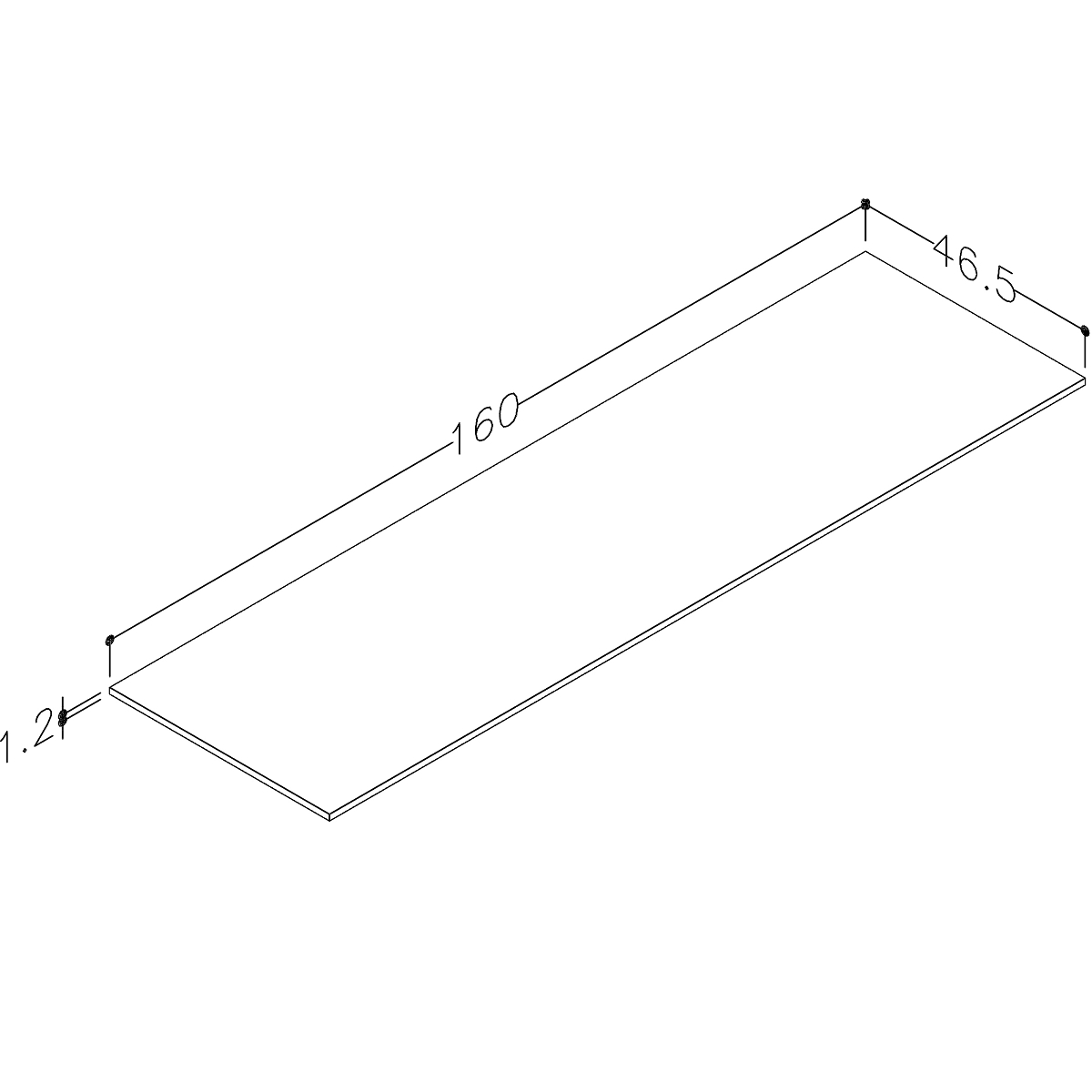 Benkeplate Korsbakken Bad Corian