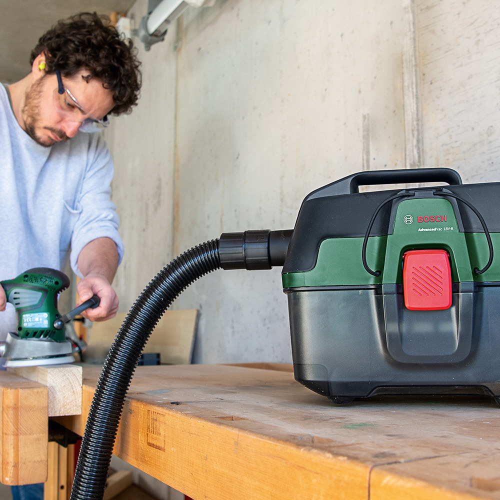 Industriell støvsuger Bosch Power Tools AdvancedVac 18V-8 Våt-/Tørrsuger 8L med Blåsefunksjon