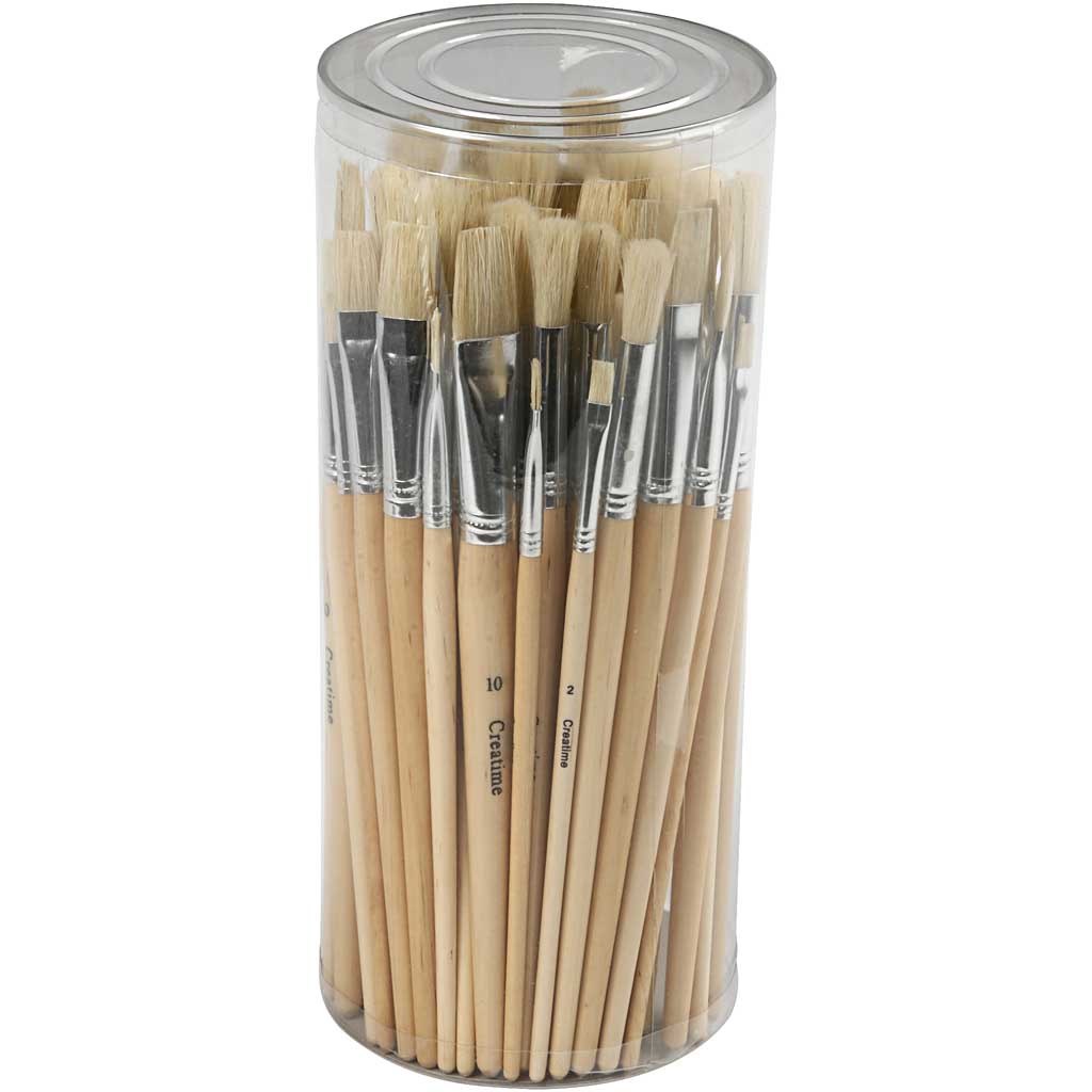 Pensler Creativ Company Natur Line Nr 1-10 Korte Skaft 80 Stk/1 Pk