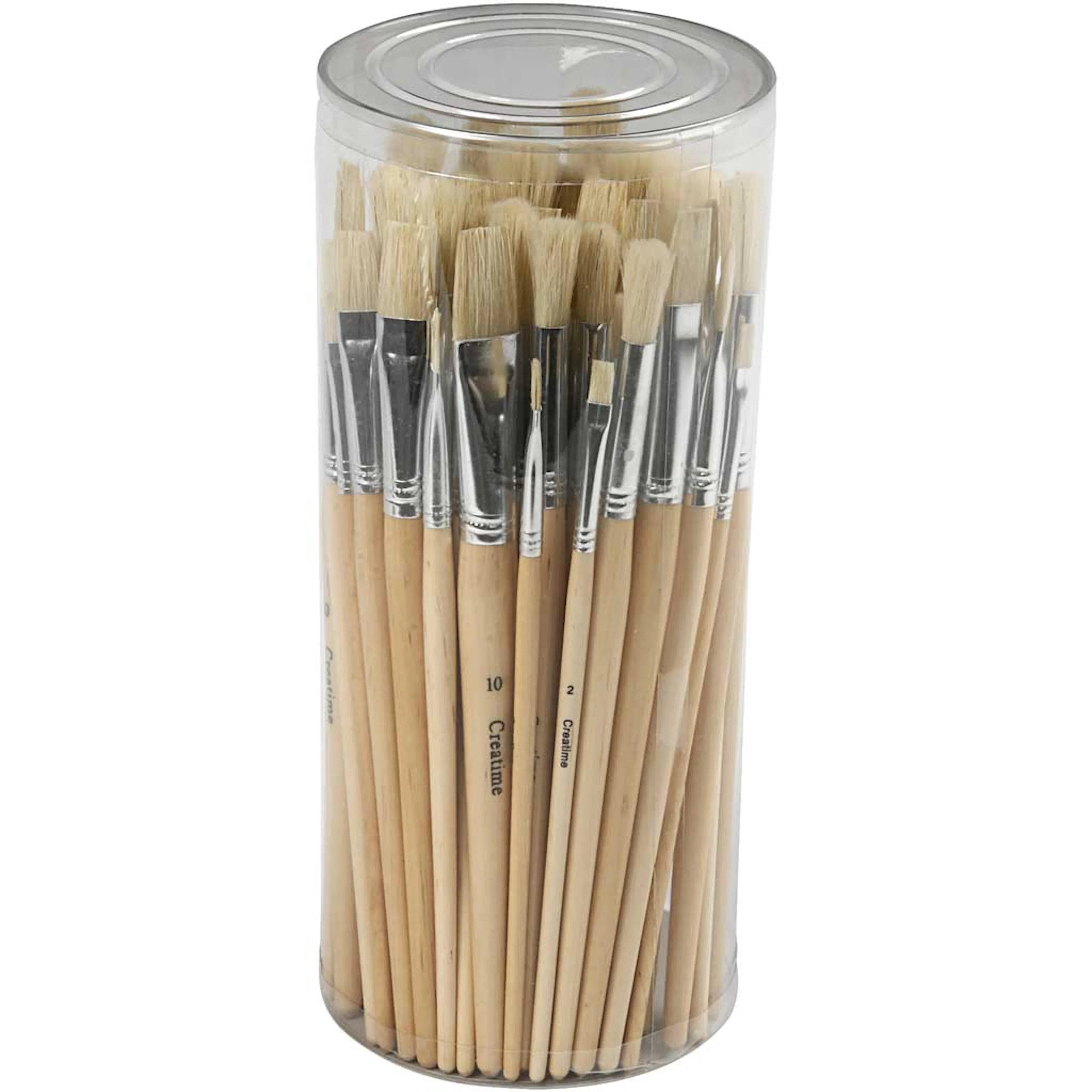 Pensler Creativ Company Natur Line Nr 1-10 Korte Skaft 80 Stk/1 Pk