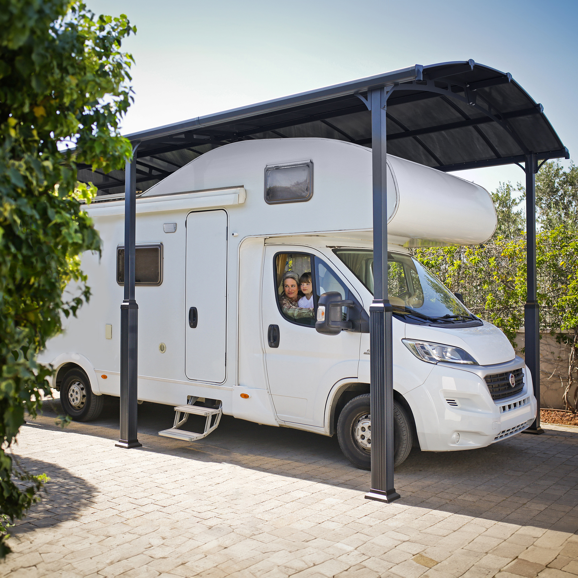 Carport Canopia av Palram Alpine I Metall for Bobil 3,6x8,5 m