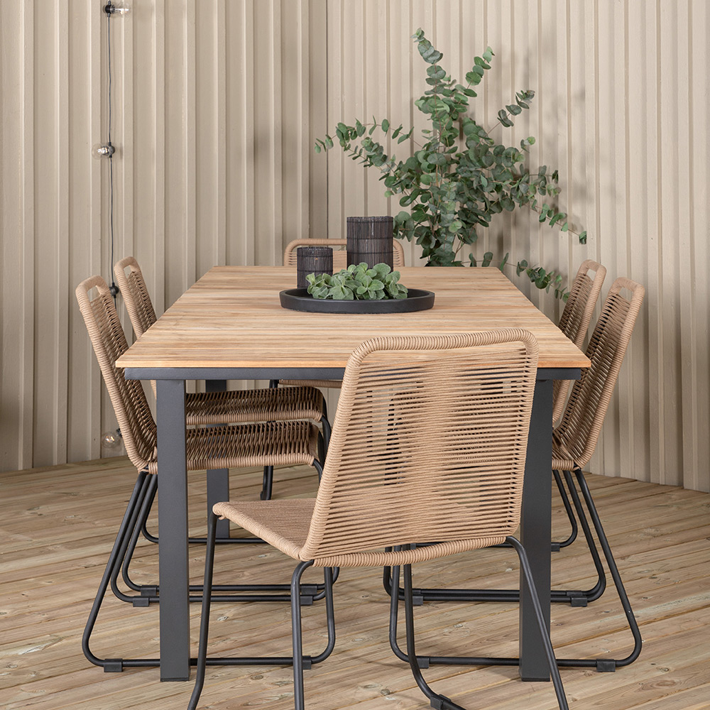 Spisegruppe Venture Home Mendi med 6 Levi Stoler