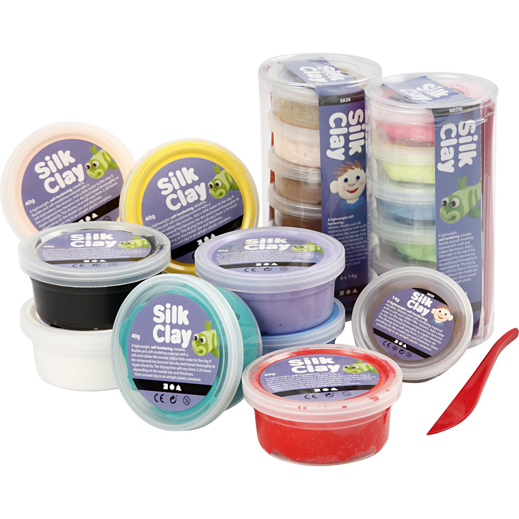 Silk Clay Creativ Company Ass Farger 22 Bøtte/1 Pk