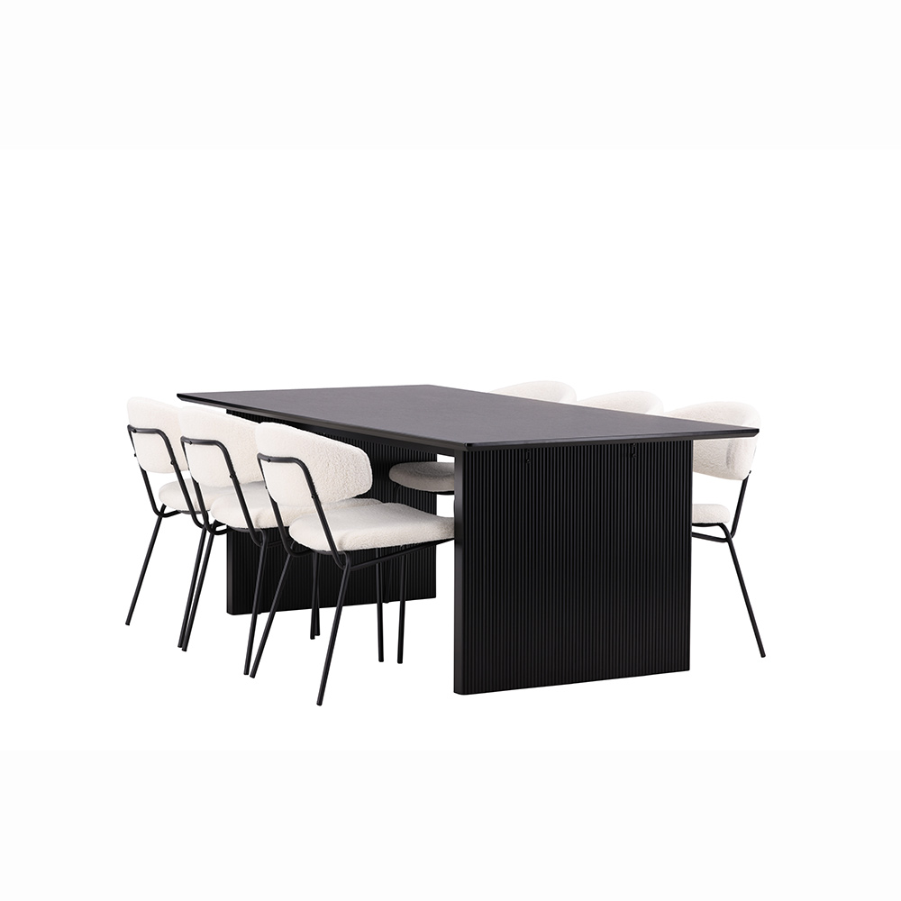 Spisegruppe Venture Home Vail med 6 Chico Stoler