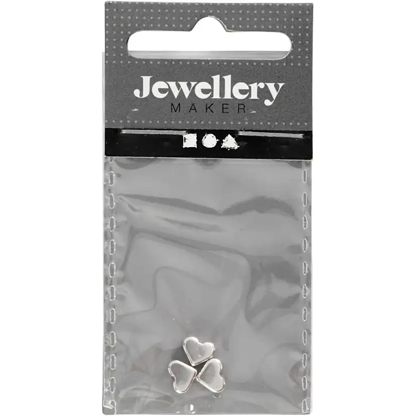 Leddperler Creativ Company Forsølvet Str 5,5x7 mm Hullstr 1 mm 3 Stk/1 Pk