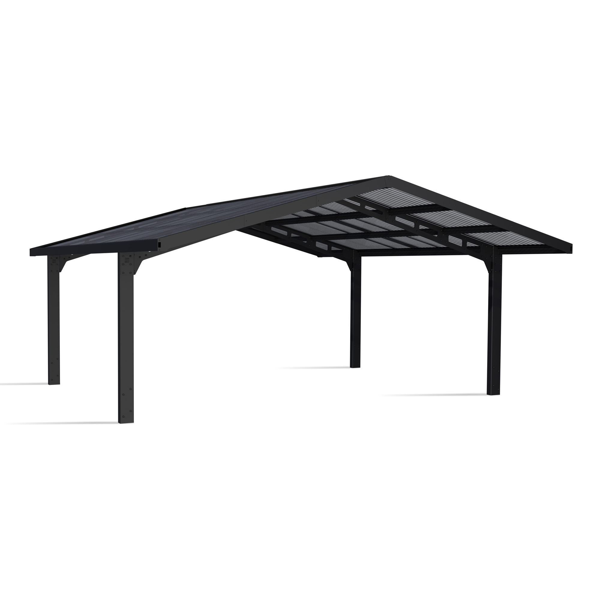 Carport Canopia by Palram Sydney i Metall Dobbel Bue 6x6 m Sort