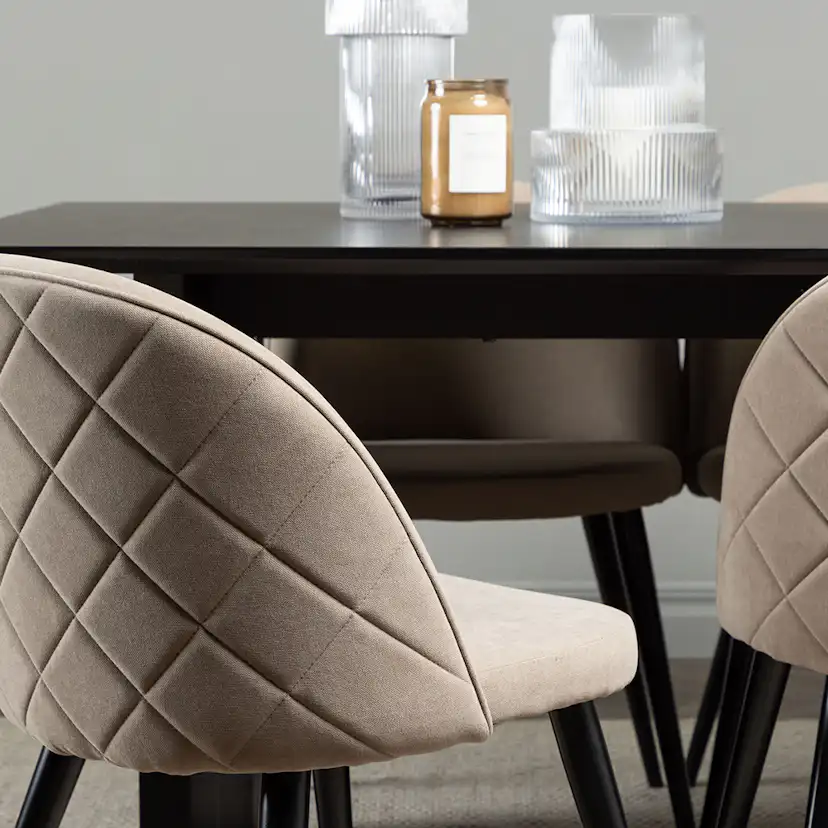 Spisegruppe Venture Home Vail med 6 Velvet Stoler