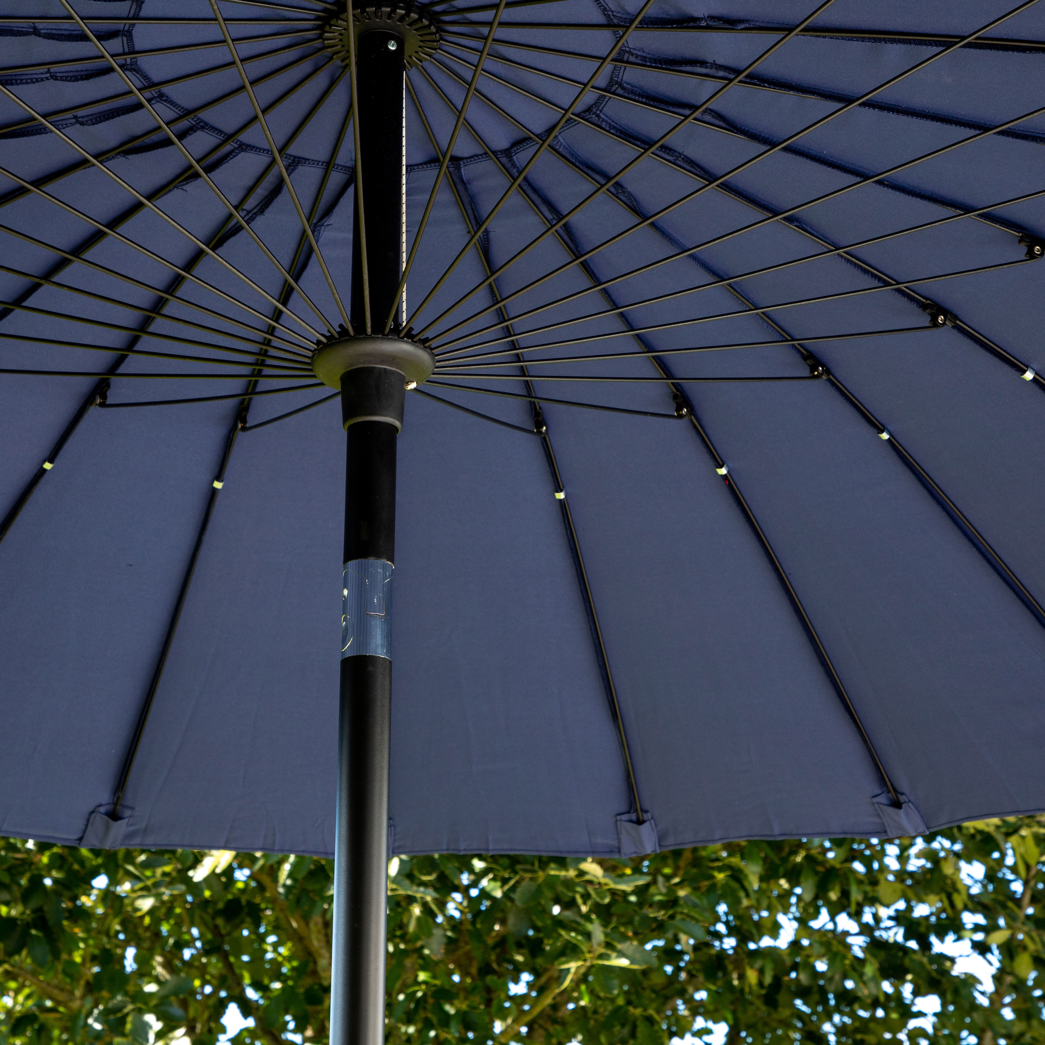 Palmetto Umbrella w. tilt, Blue, 270 Blå