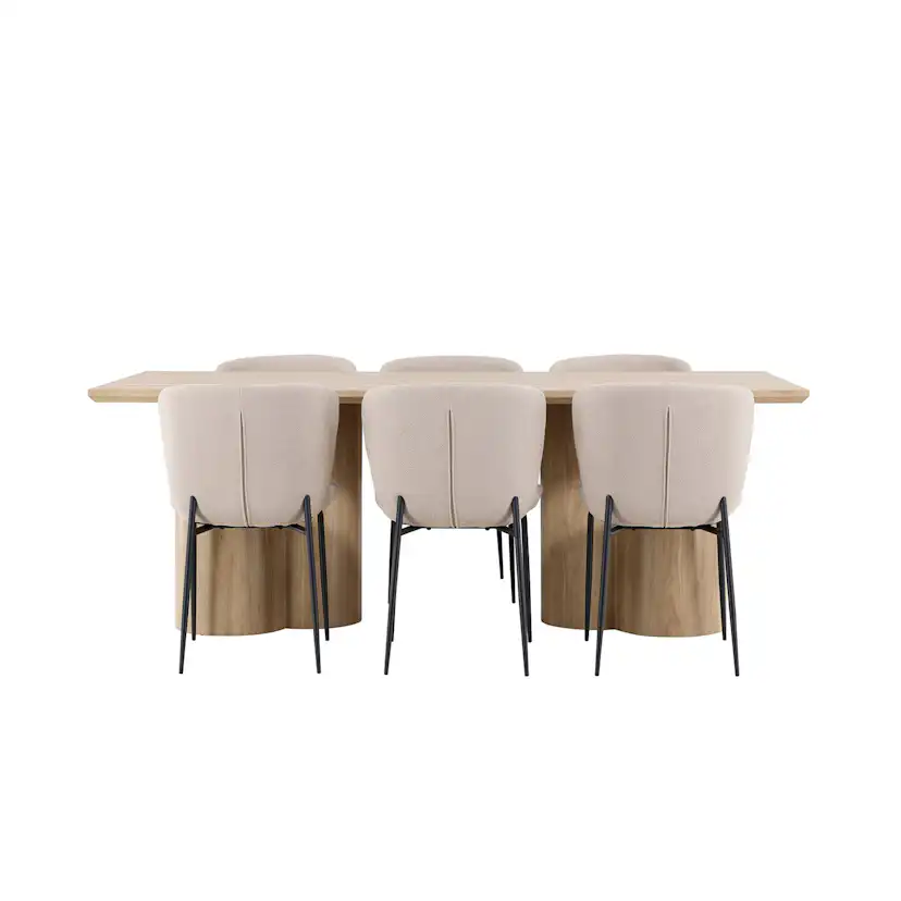 Spisegruppe Venture Home Olivia 210 med 6 stk Modesto Stoler