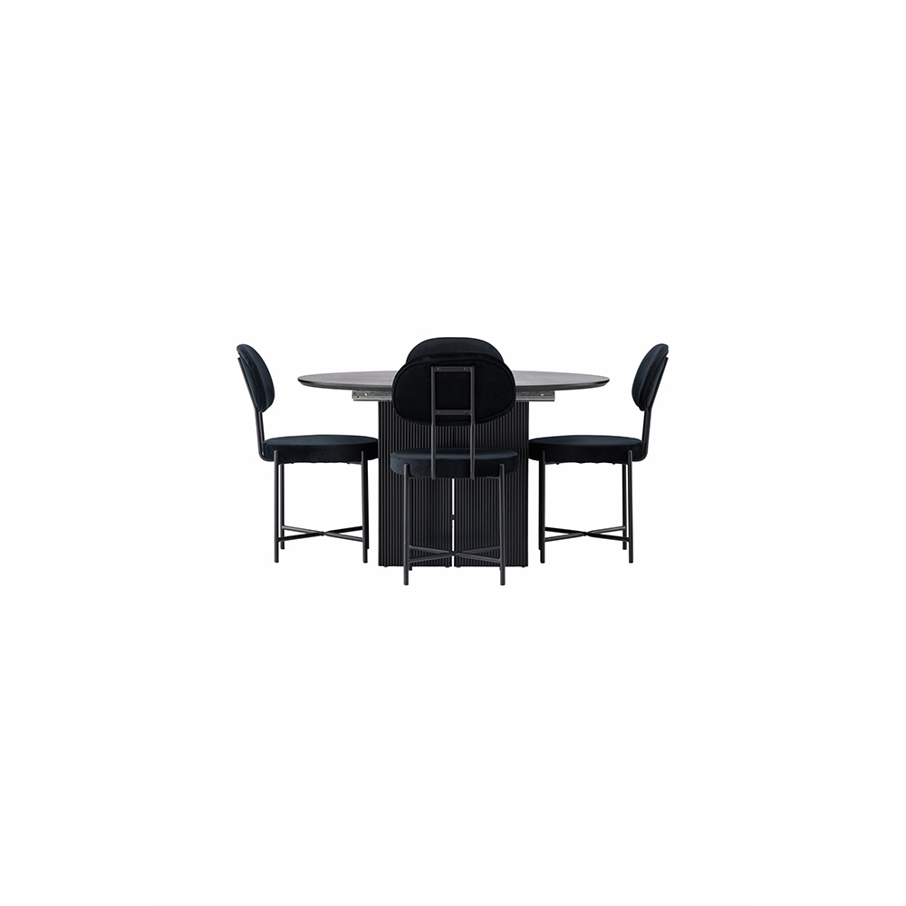 Spisegruppe Venture Home Matilda med 4 Stella Stoler