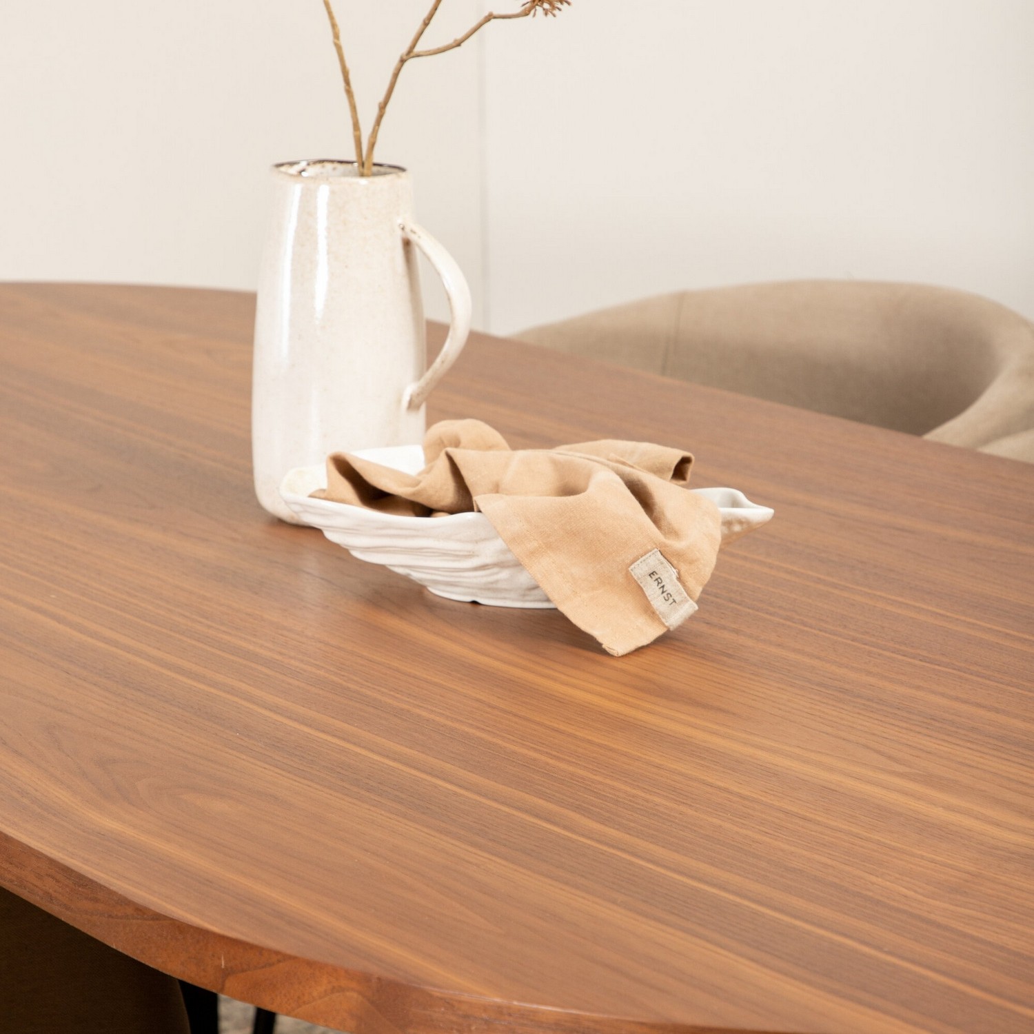 Spisegruppe Venture Home Bianca med 4 Bergen Stoler Polyester