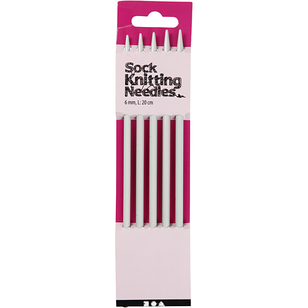 Strømpepinner Creativ Company L  20 cm Str 6 1 sett