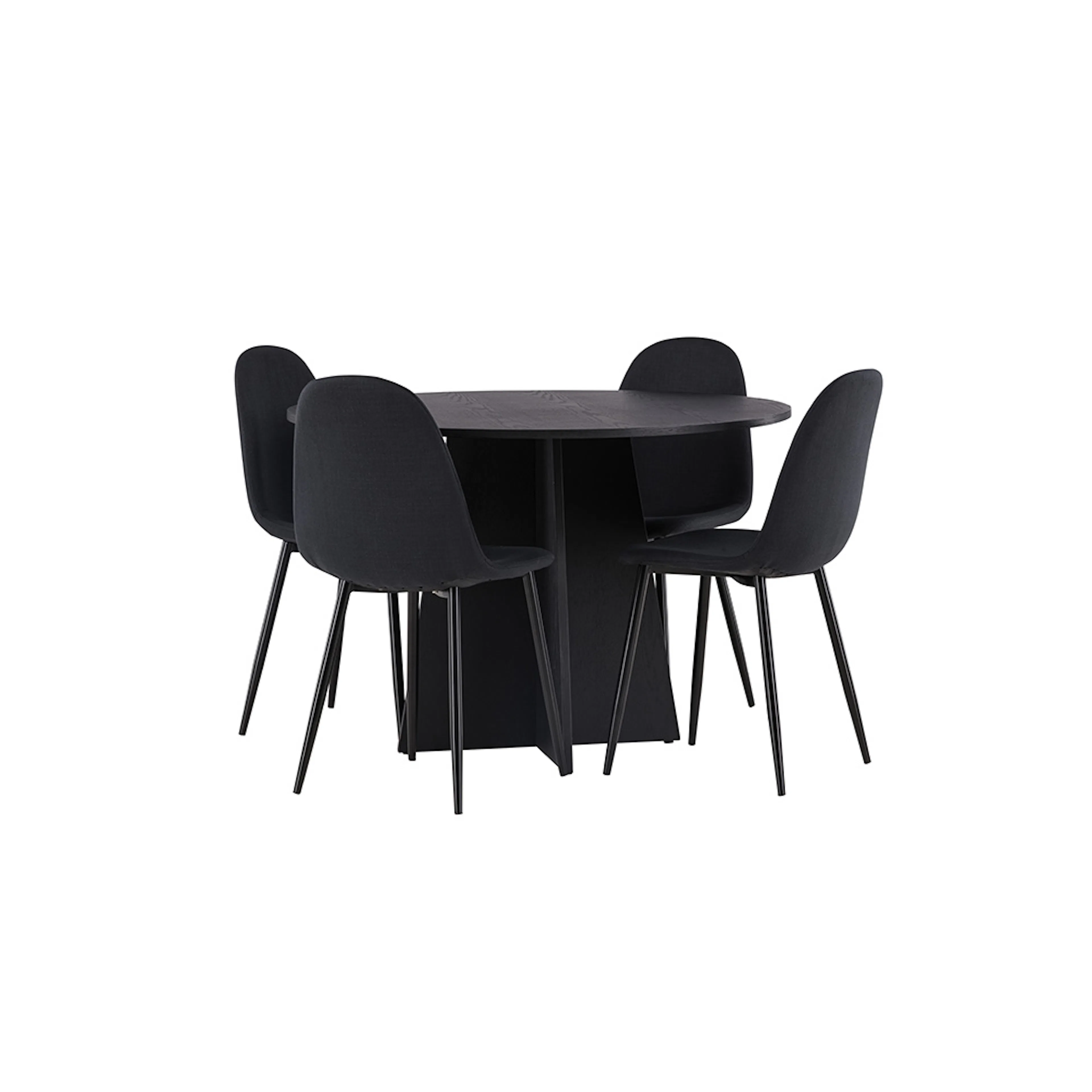 Spisegruppe Venture Home Bootcut Ø110 cm med 4 Polar Stoler