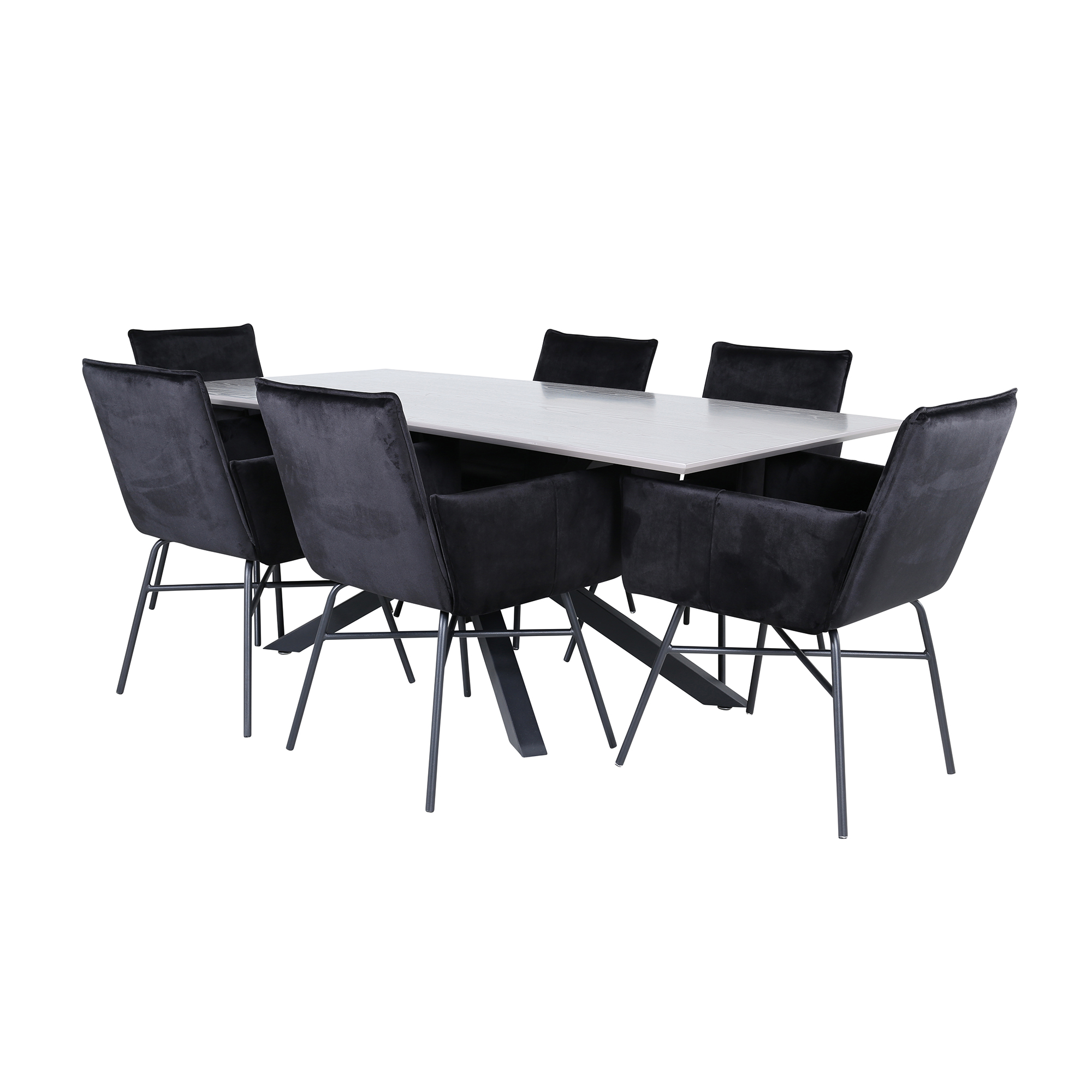 Spisegruppe Venture Home med Piata Spisebord og 6 Annika Spisestoler