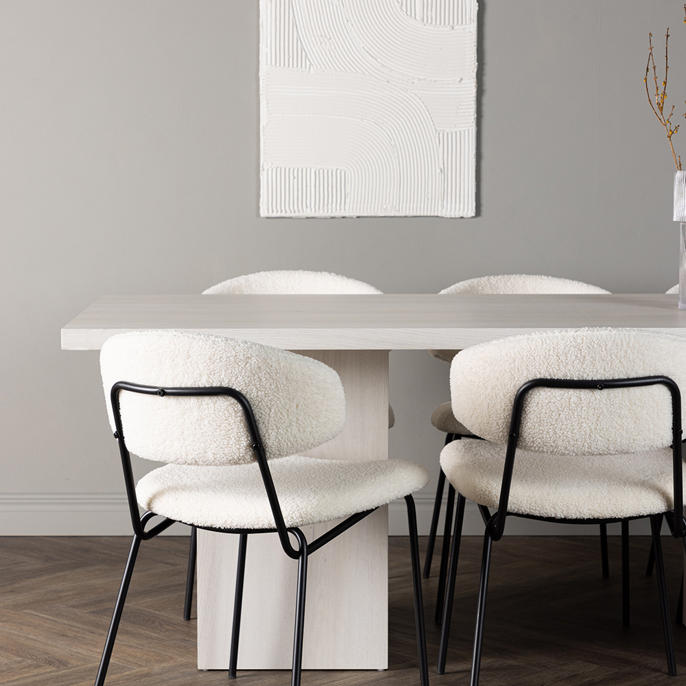 Spisegruppe Venture Home Olga med 6 stk Chico Stoler