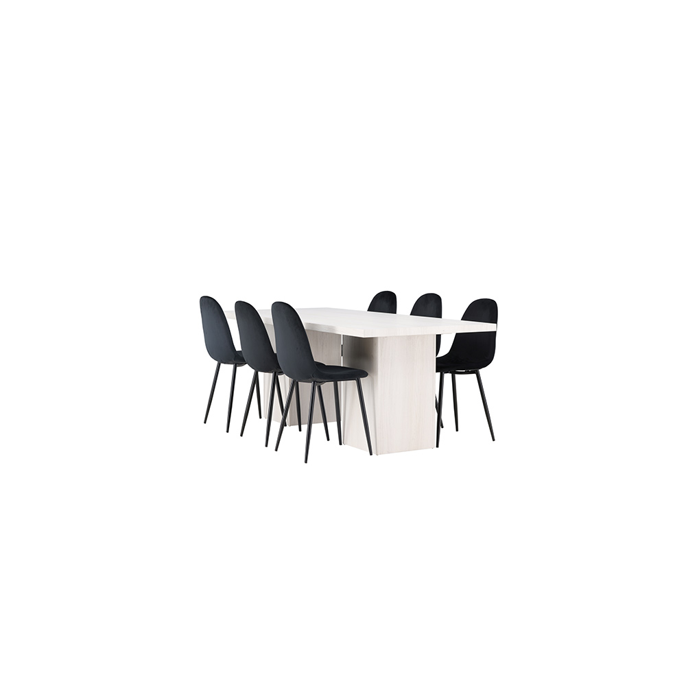 Spisegruppe Venture Home Olga med 6 stk Polar Stoler
