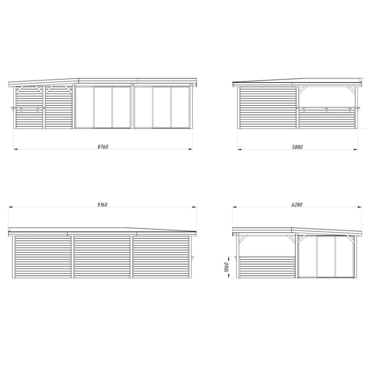 Hagestue Palmako Lenna 33,2 m2 Set 421 Slide