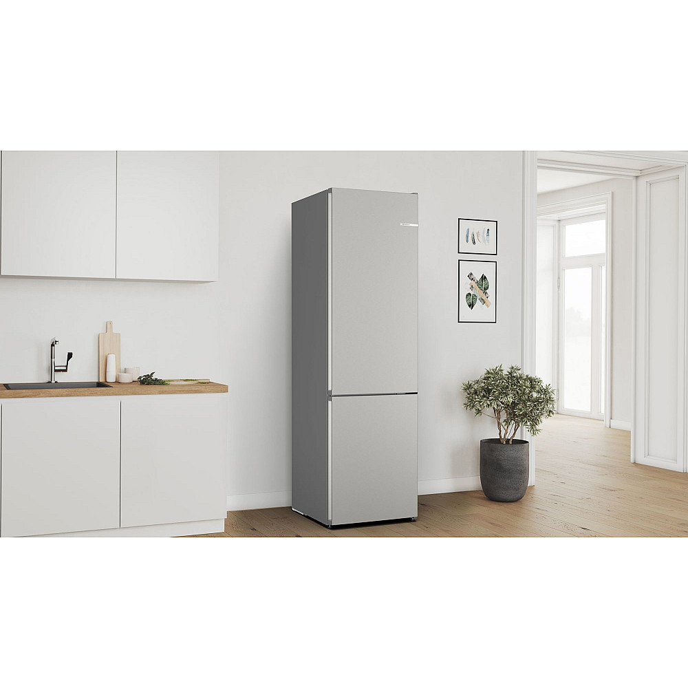 Frittstående Kjøleskap/Fryser Bosch Serie 4 KGN392I1F Rustfri med To Kjølesystem for Optimal Nedkjøling