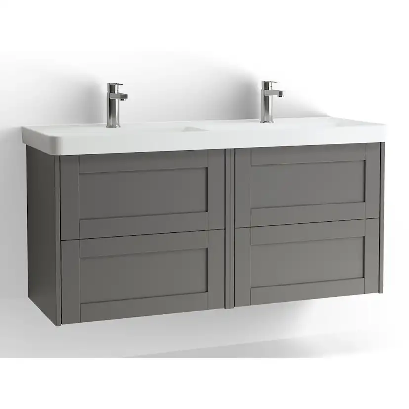 Tvättställsskåp Vedum Mezzo Frame 1200 Dubbel med 4 Lådor