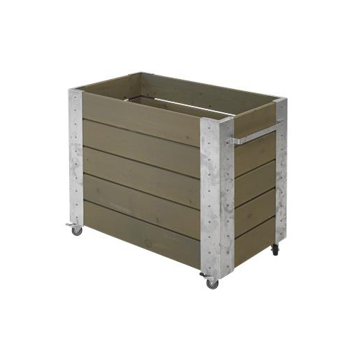 Blomsterkasse PLUS Cubic Gråbrun 87x50x70 cm