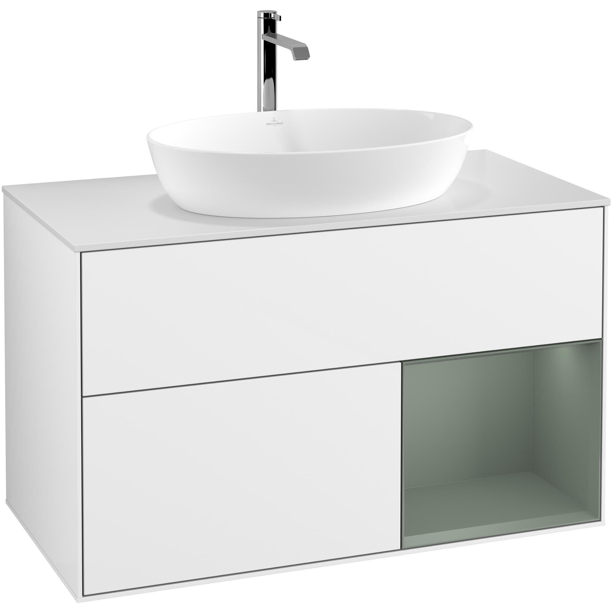 Tvättställsskåp Villeroy & Boch Finion med 2 Lådor Hylla och Bänkskiva för Fristående Tvättställ från Artis & Collaro | badrum - badrumsmobler - tvattstallsskap-och-kommod | KakelKungen