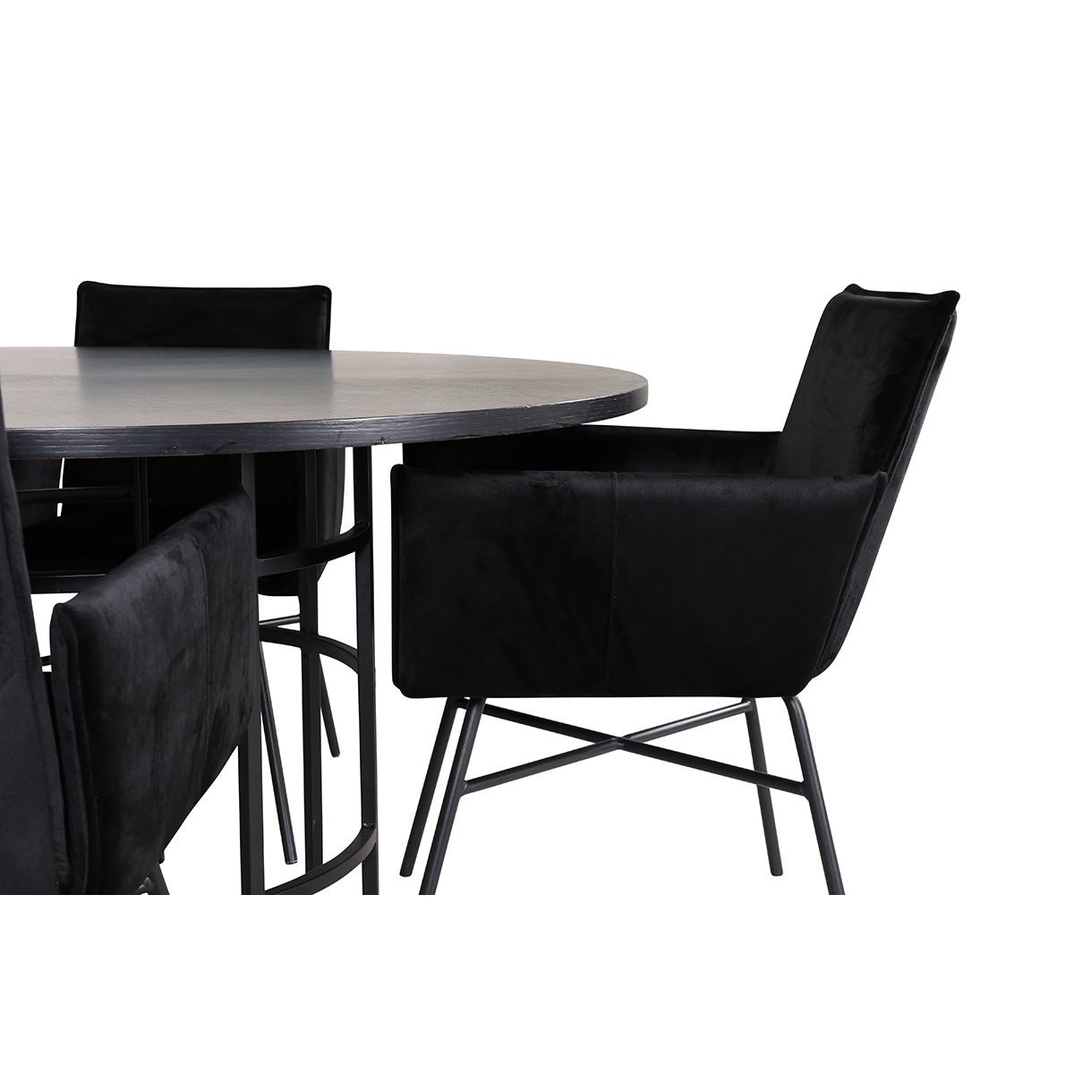 Spisegruppe furniture/fashion Copenhagen Ø140 cm med 4 Petra Stoler