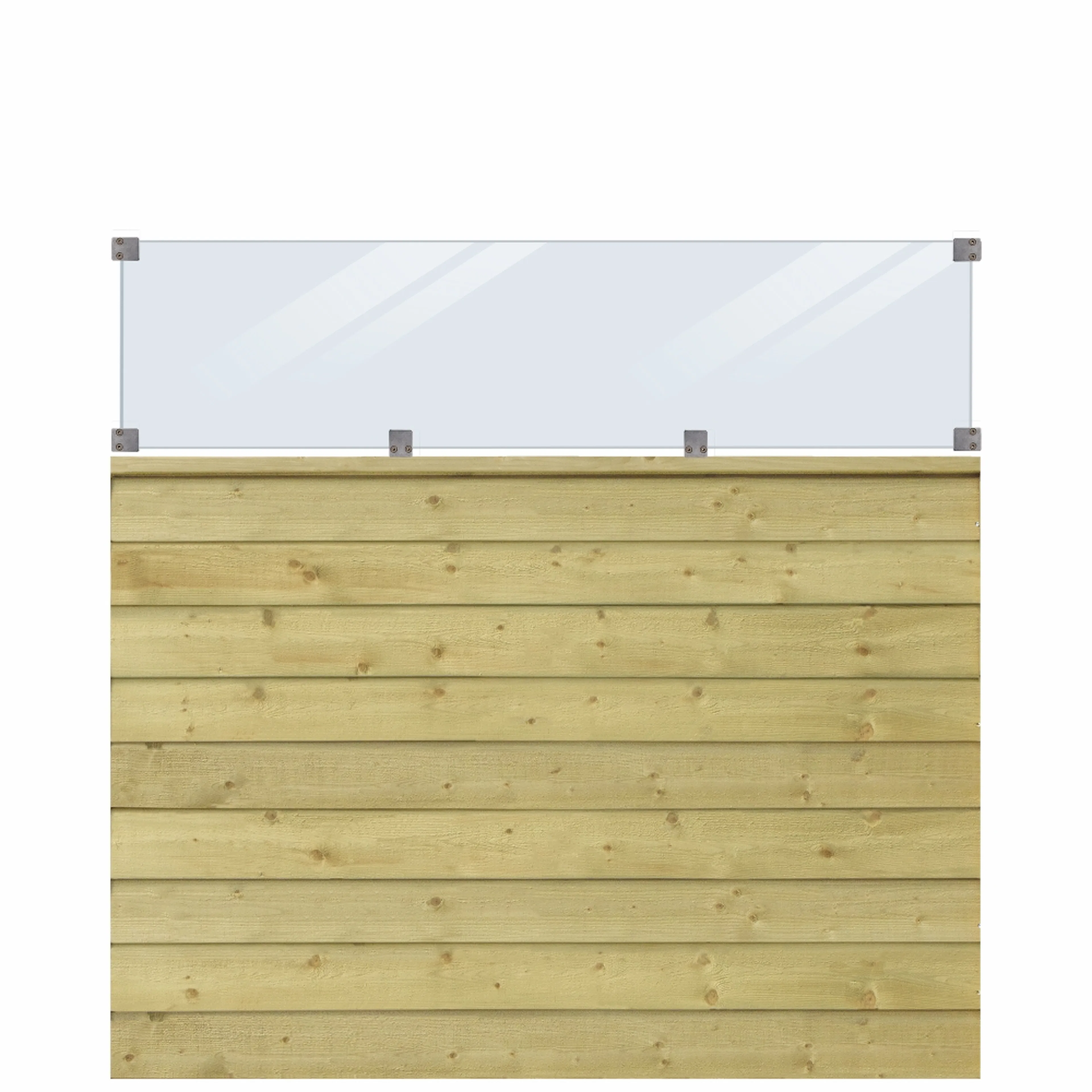 Levegg PLUS Klink med Glass 174 x 163 cm
