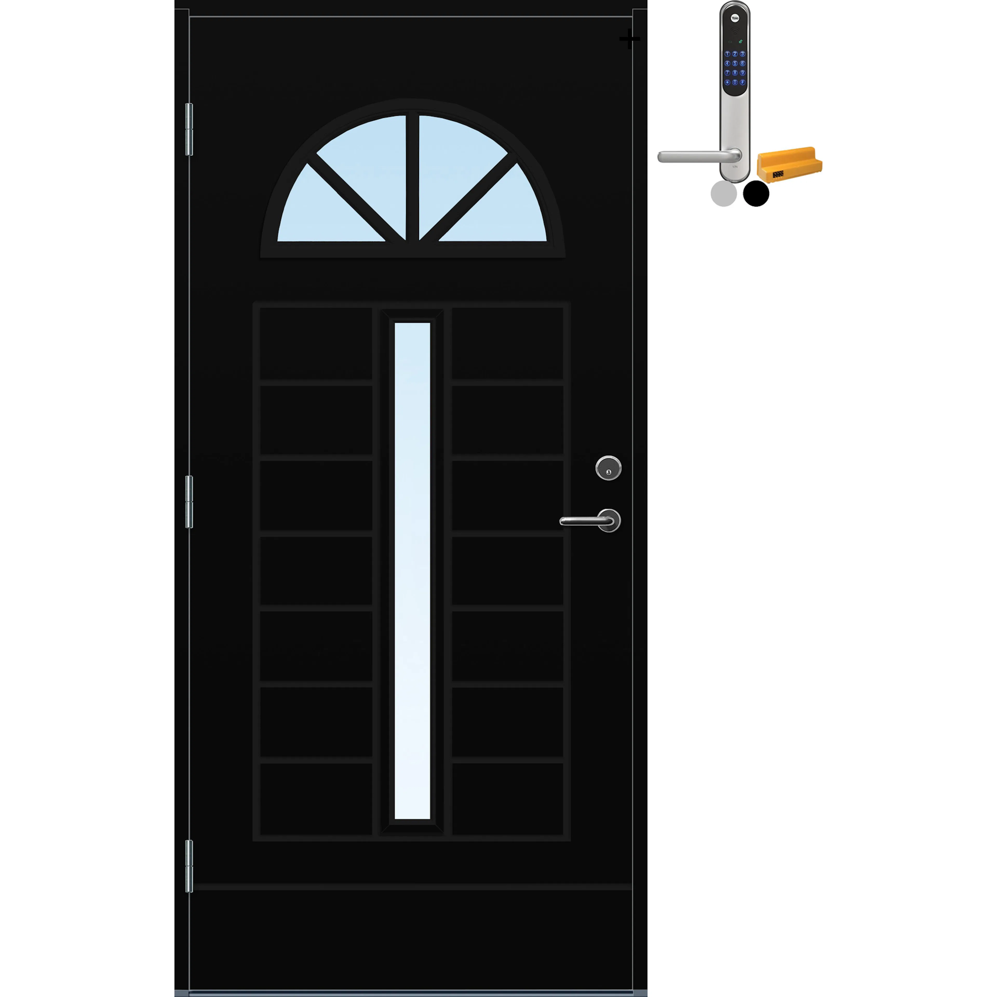 Ytterdør Bygg1 Lyngdal med Yale Doorman Classic Home