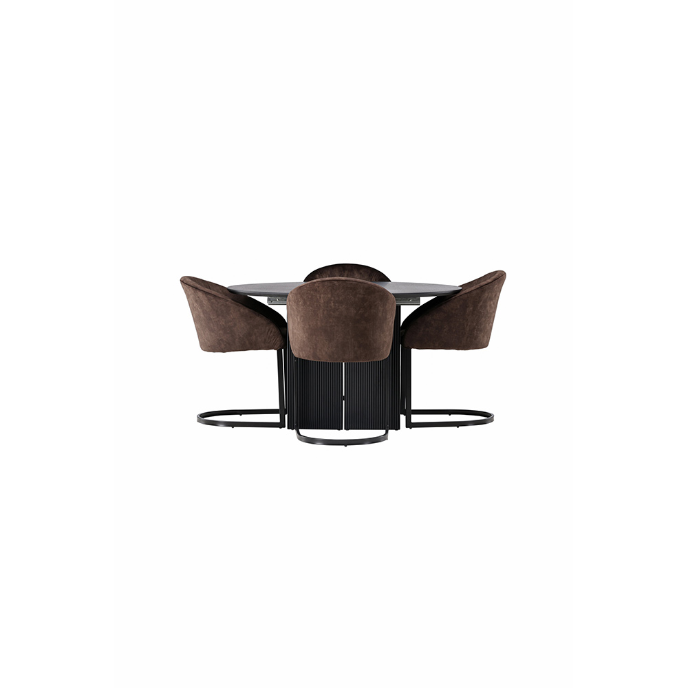Spisegruppe Venture Home Matilda med 4 Evening Stoler