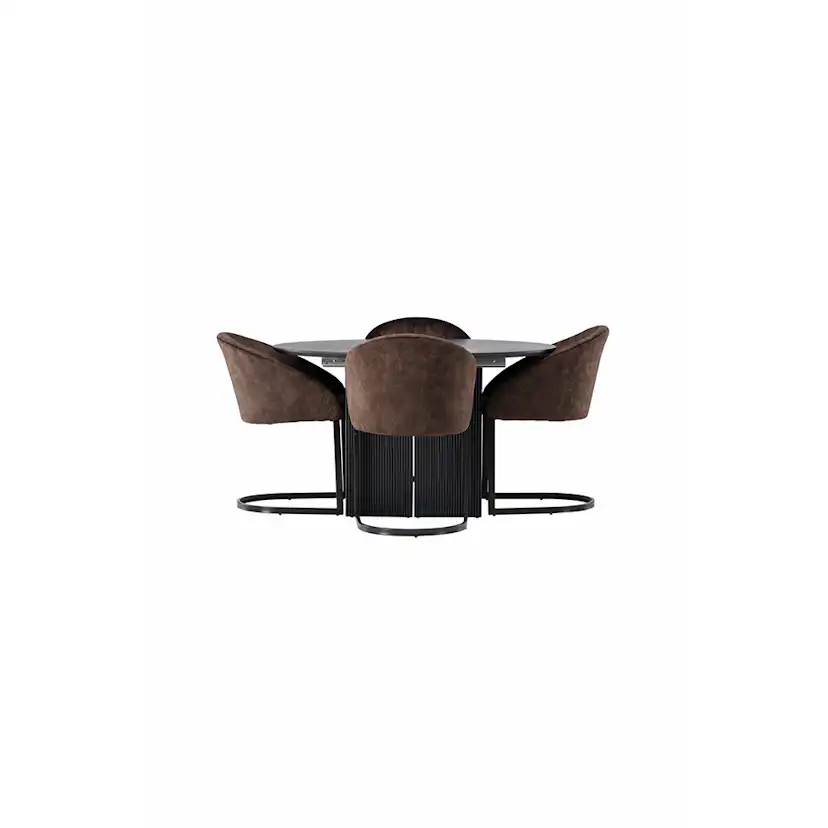 Spisegruppe Venture Home Matilda med 4 Evening Stoler
