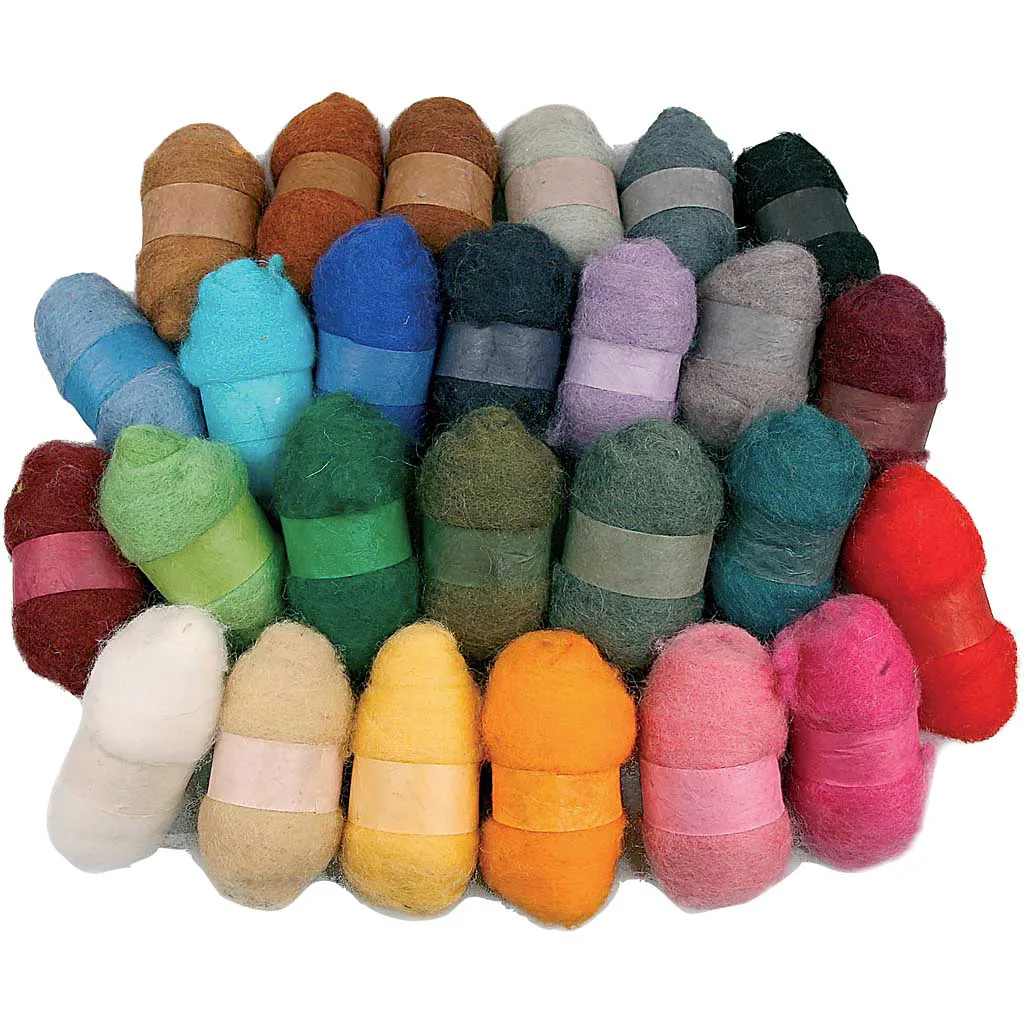 Kardet Ull Creativ Company Ass Farger 26x25 g/1 Pk