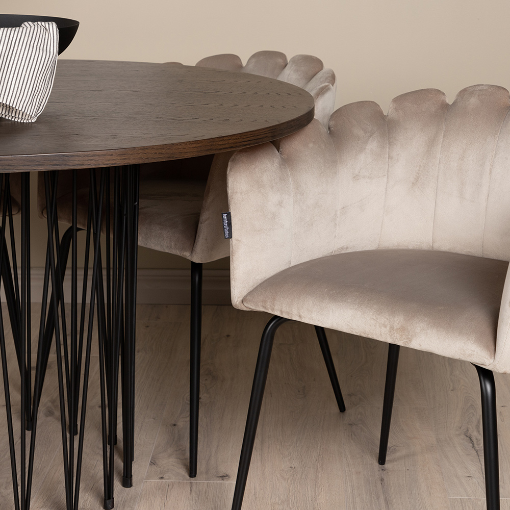 Spisegruppe furniture/fashion Stone med 4 Limhamn Stoler Rundt