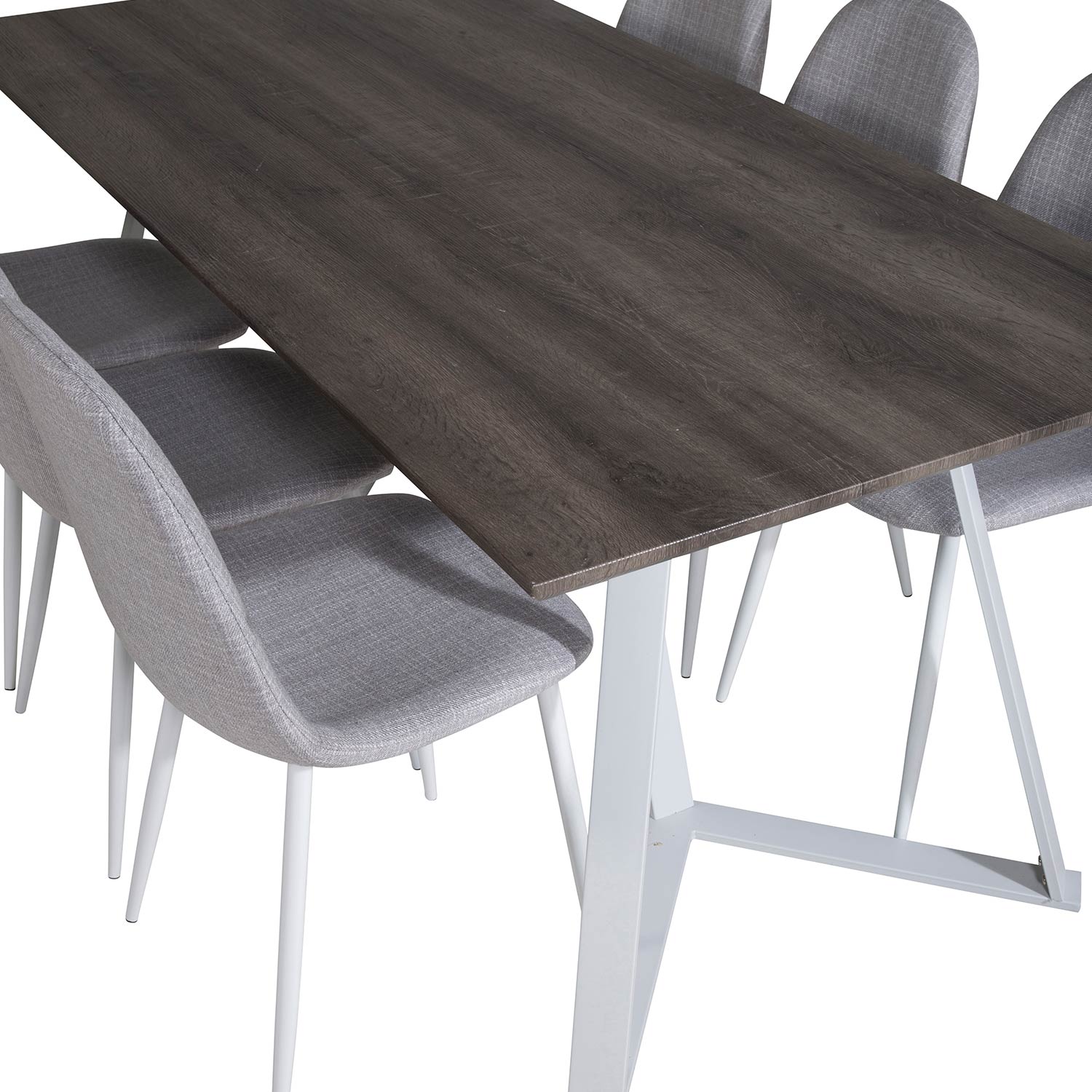 Spisegruppe Venture Home Madde med 6 Pobbie Stoler Polyester