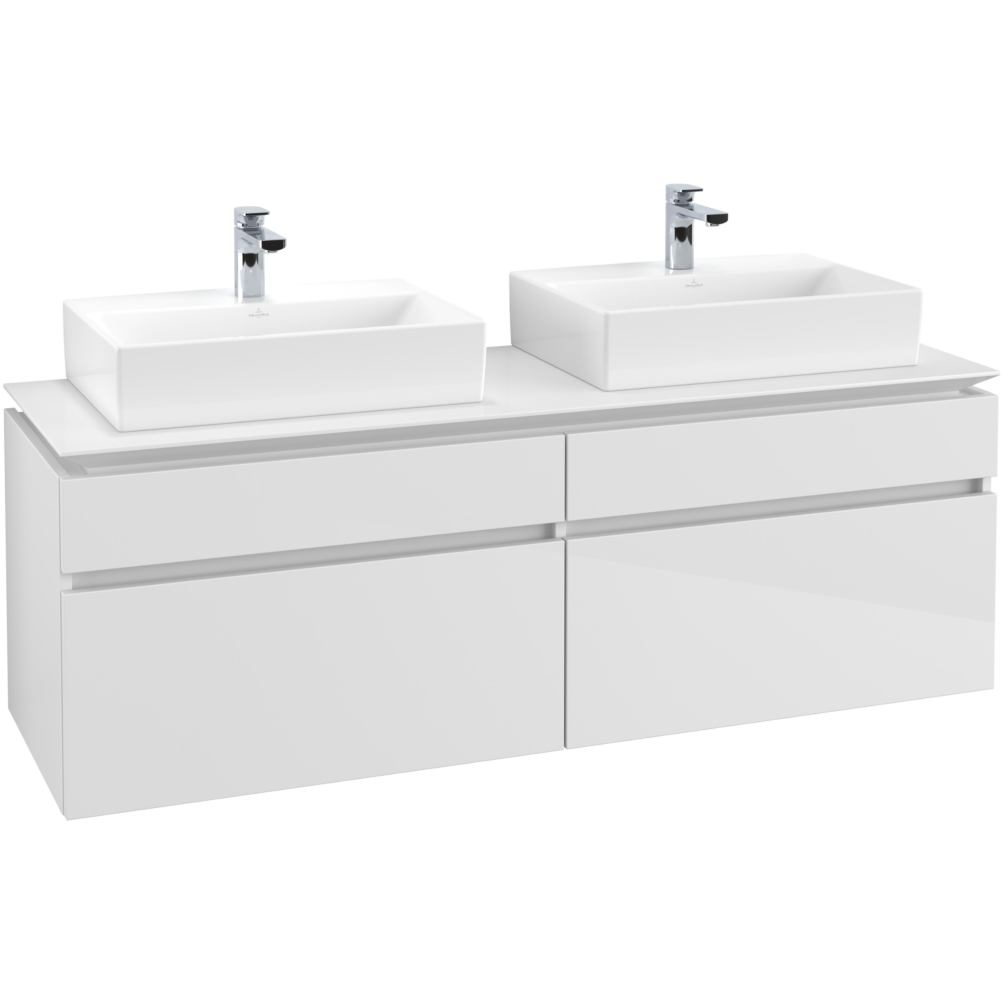 Tvättställsskåp Villeroy & Boch Legato 1600 med 4 Lådor för Två Tvättställ från Memento | badrum - badrumsmobler - tvattstallsskap-och-kommod | KakelKungen