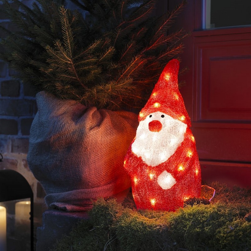 Dekorasjonsfigur Gnosjö Konstsmide Nisse Akryl 38 cm 40 LED