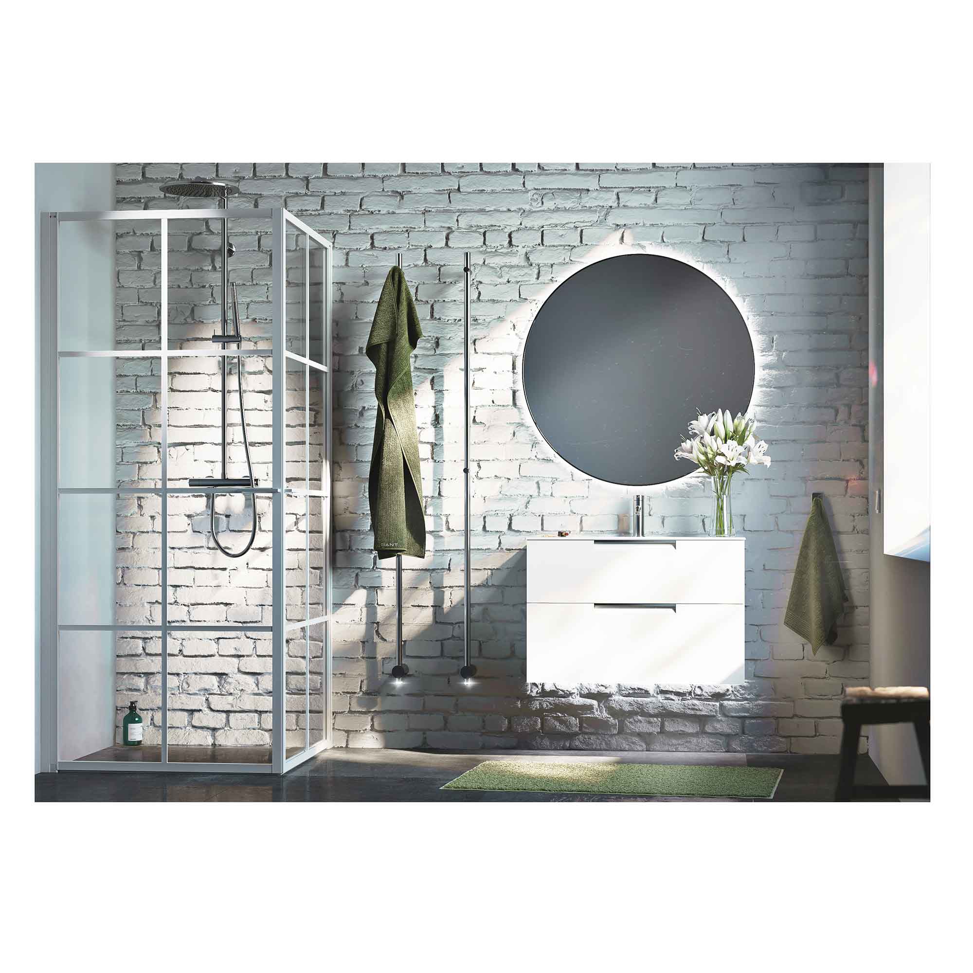 Duschhörn Macro Design Empire Hörna Klarglas Med Spröjs