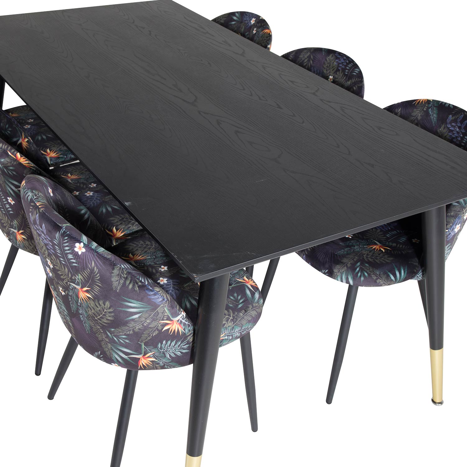 Spisegruppe Venture Home Dipp med 6 Velvet Stoler