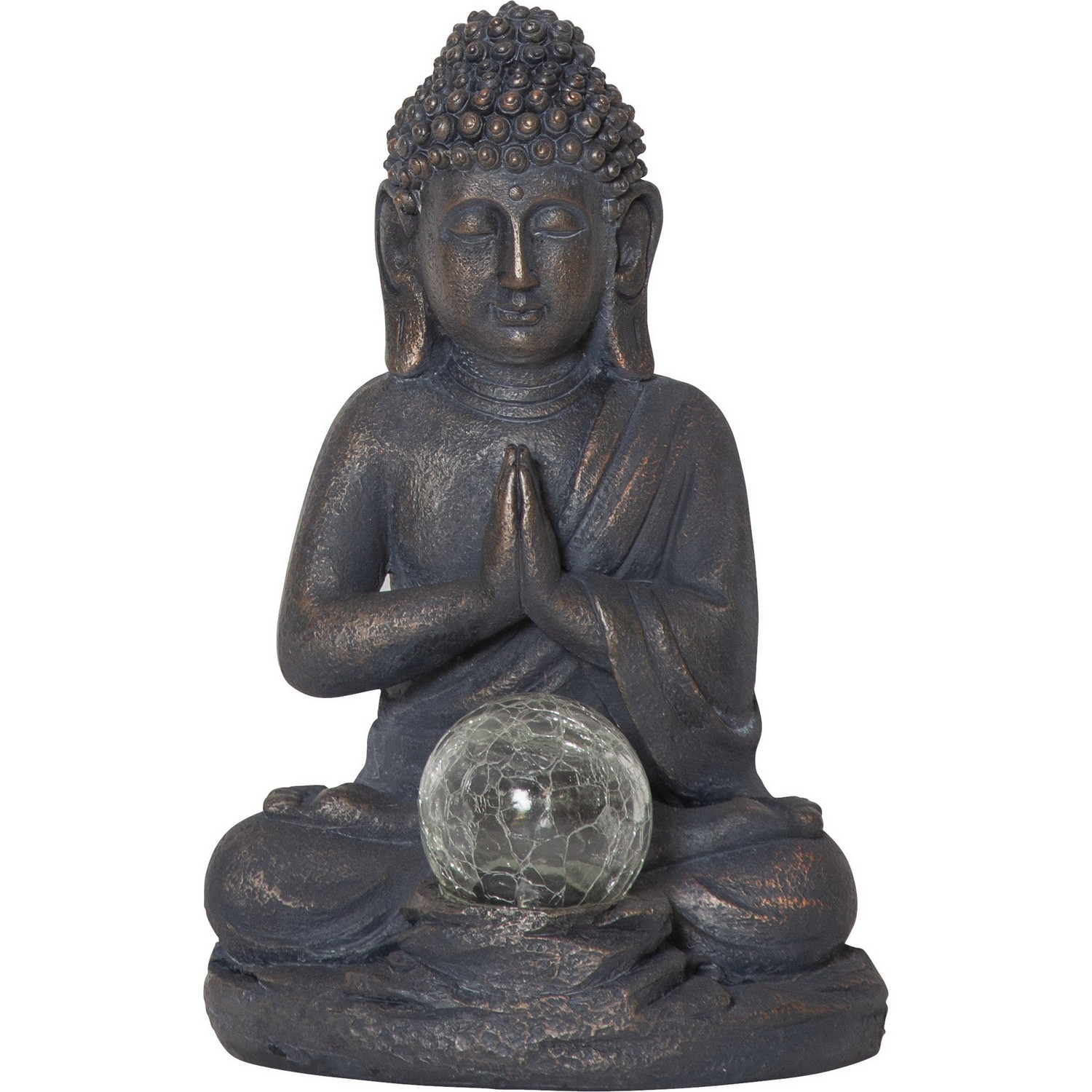 Solcelledekorasjon Star Trading Buddha LED Solcellelampe med Sensor