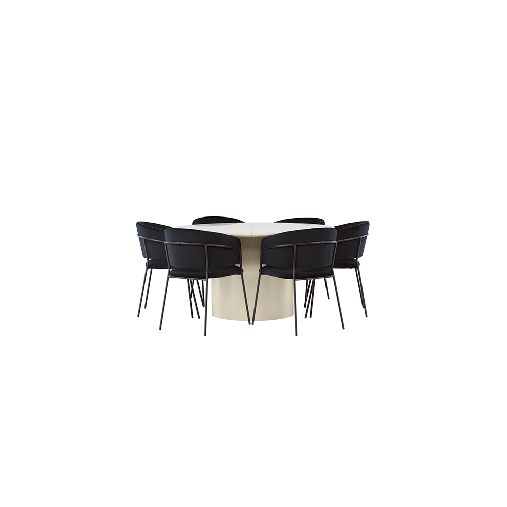 Spisegruppe Venture Home Sandvik med 6 Selma Stoler