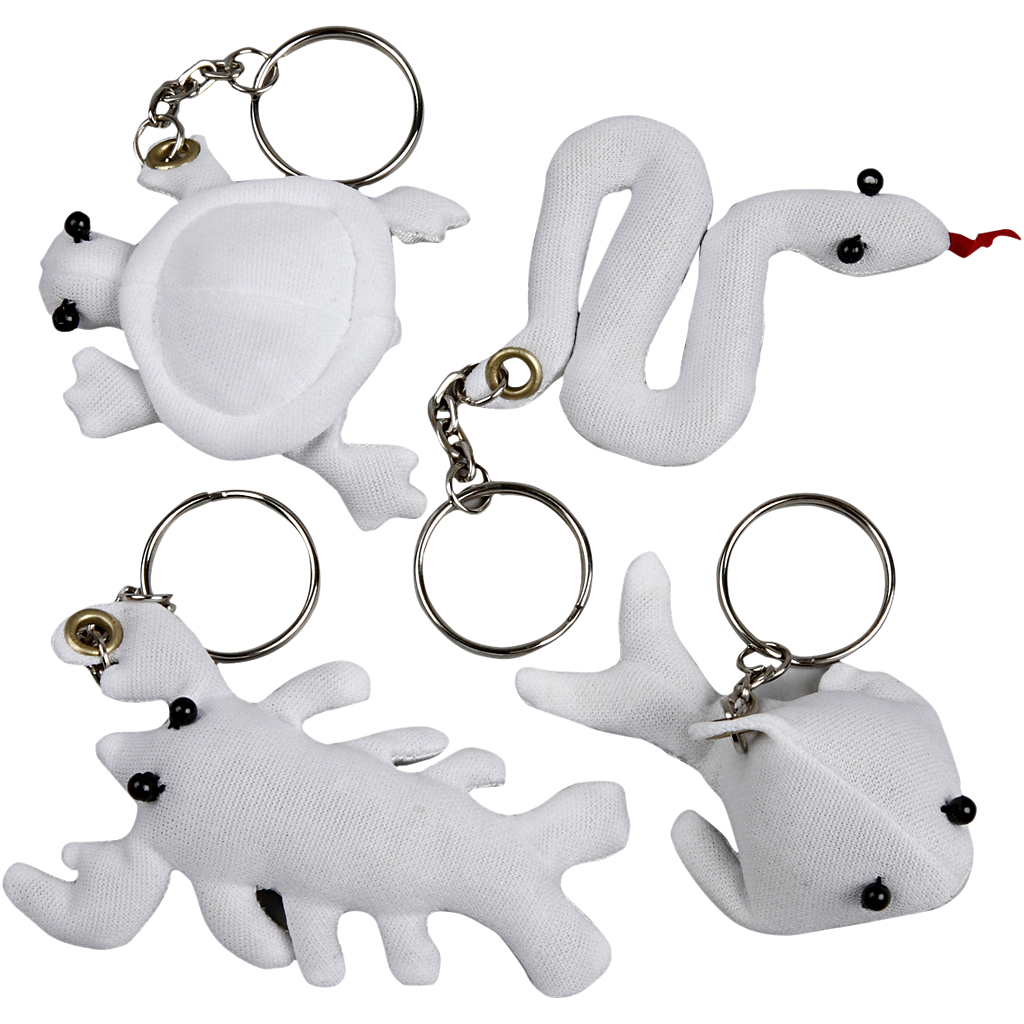 Stoffigurer Creativ Company Hvit 4-8 cm 4 stk/1 Pk