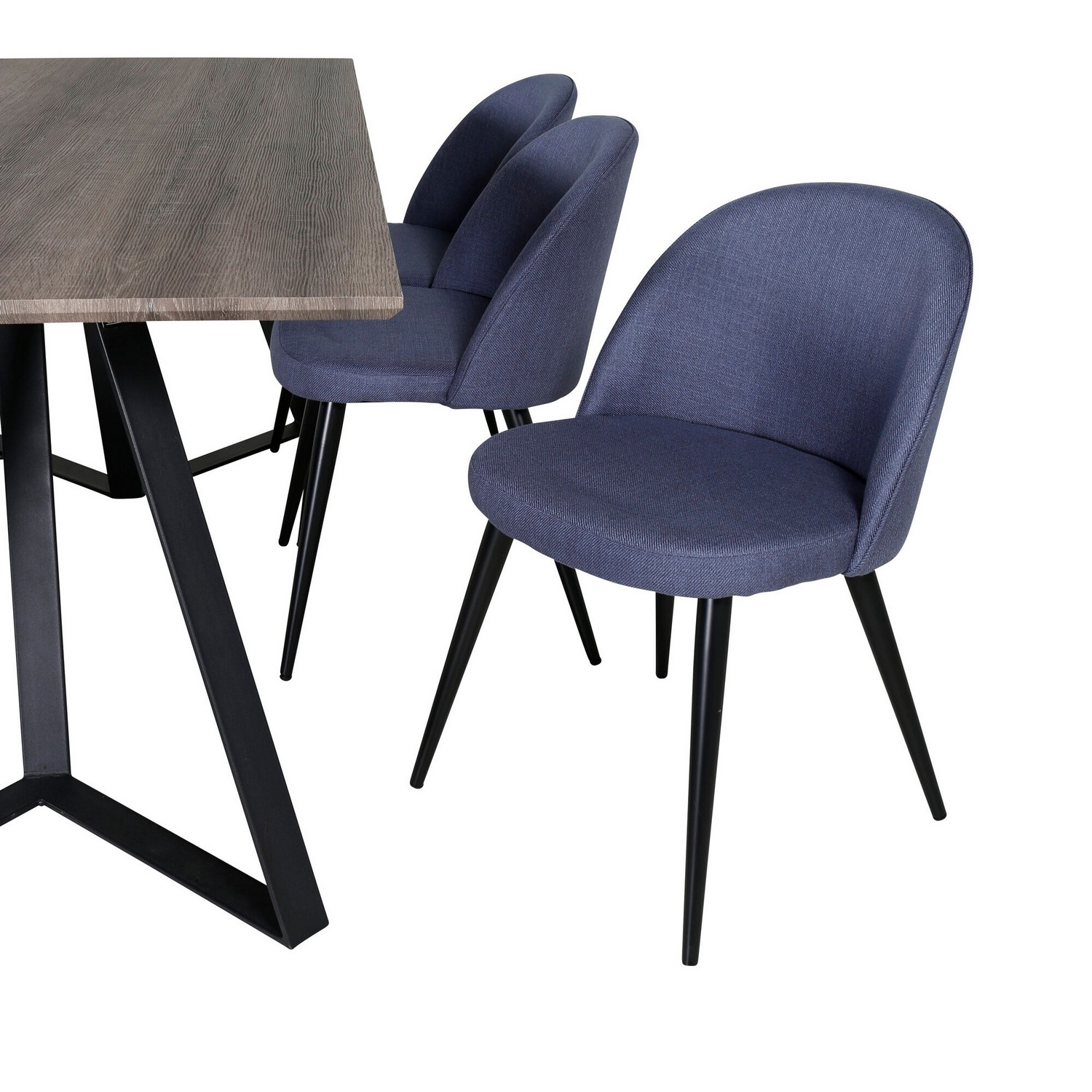 Spisegruppe Venture Home Madde med 6 Valentina Stoler Polyester