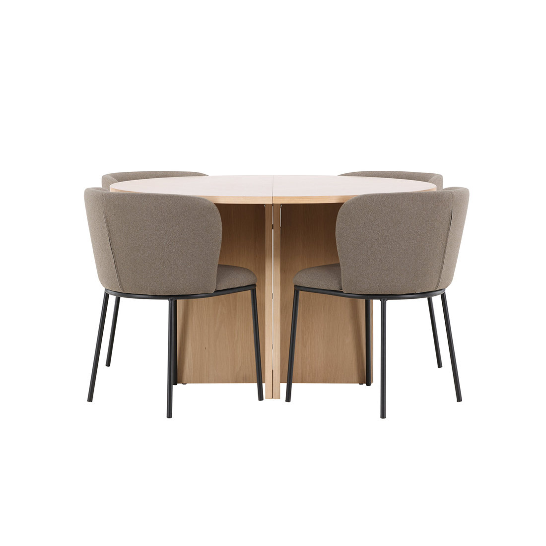Spisegruppe Venture Home Strada Ø120 cm med 4st Edina Spisestoler