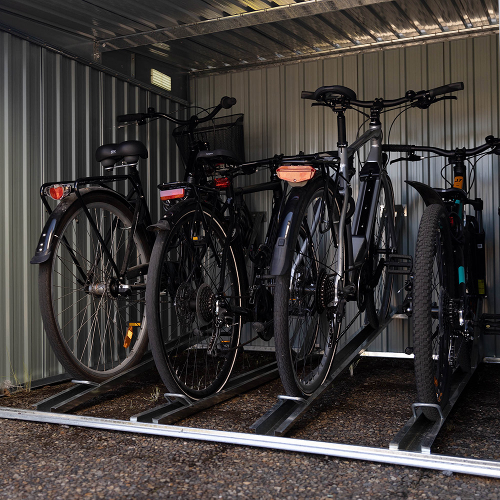 Sykkelskur Metalcraft 4,2m² Låsbart for Utendørsbruk